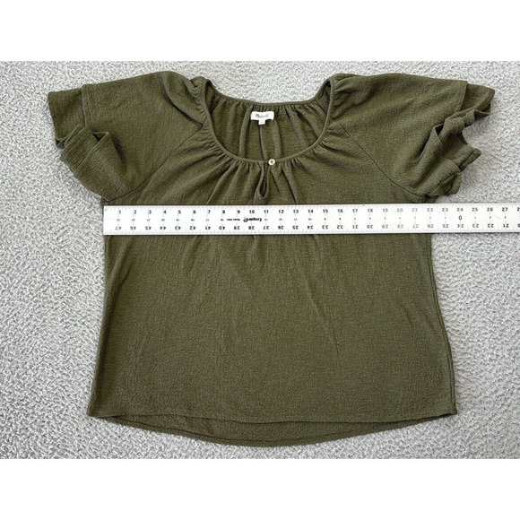 Olive Green Women's Top - Picture 4 of 11
